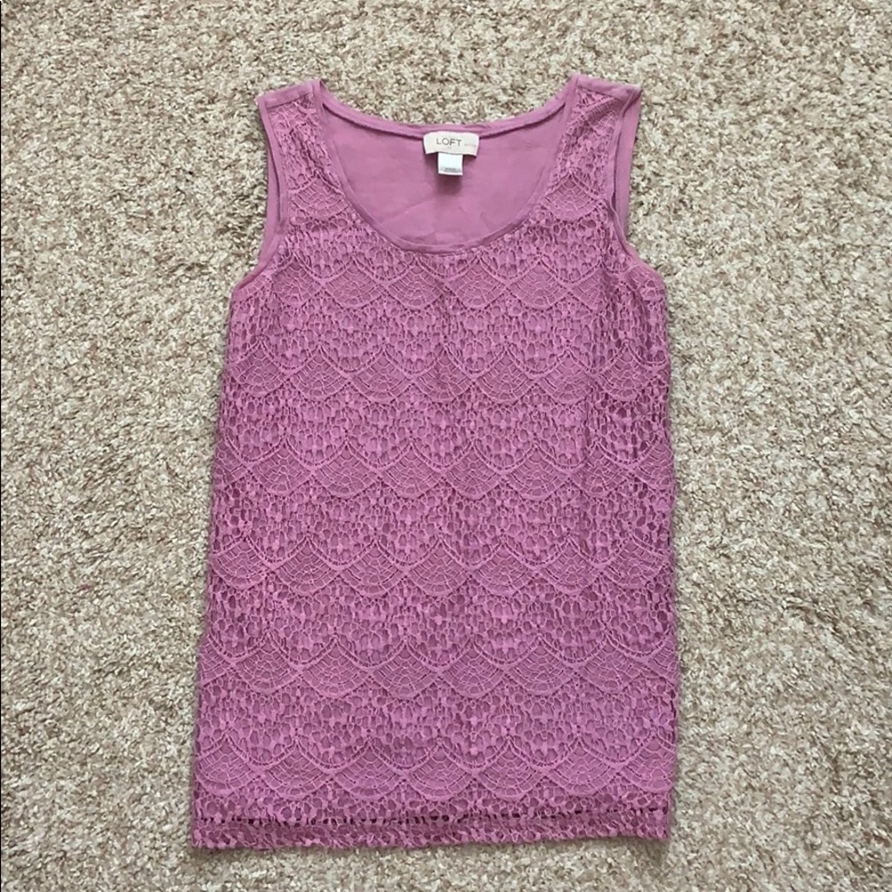 Sleeveless purple Loft top